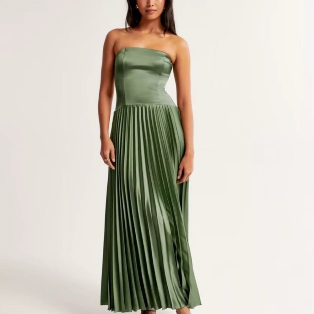 Drop-Waist Maxi Dress Sage Green